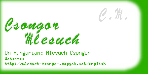 csongor mlesuch business card